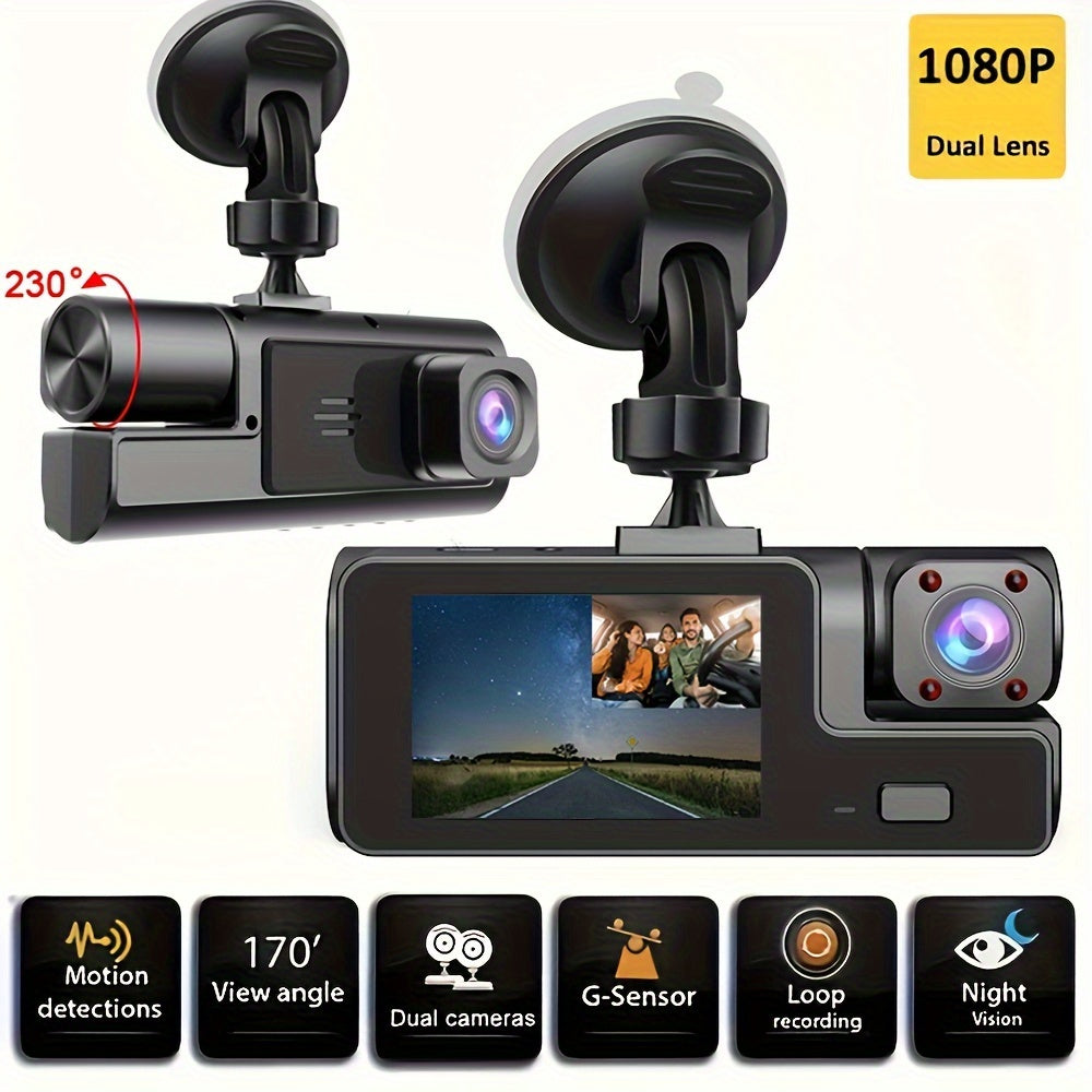 ZKCAMSPY HD 1080P Dash Cam for Cars with Wide Angle, Night Vision, G-Sensor, Loop Recording, and Motion Detection