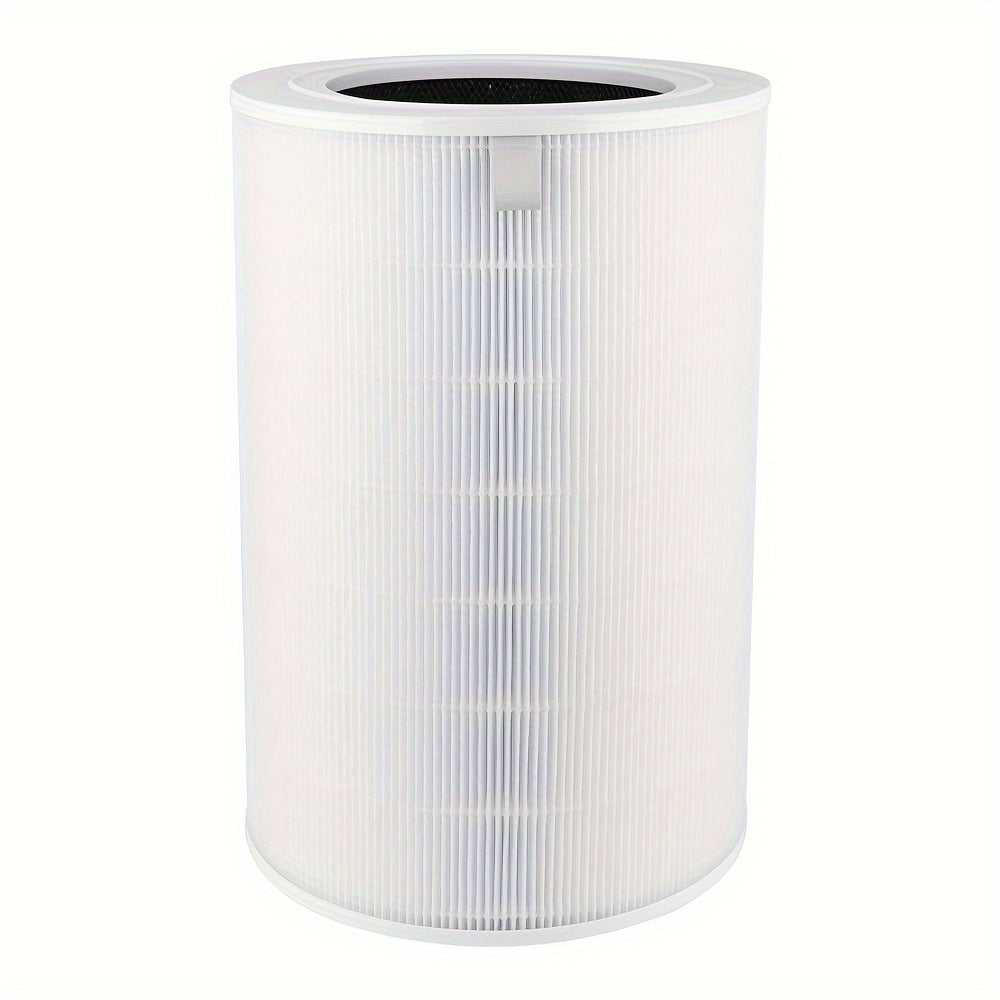 White replacement filter for Xiaomi 4 Pro H air purifier, includes HEPA and activated carbon.