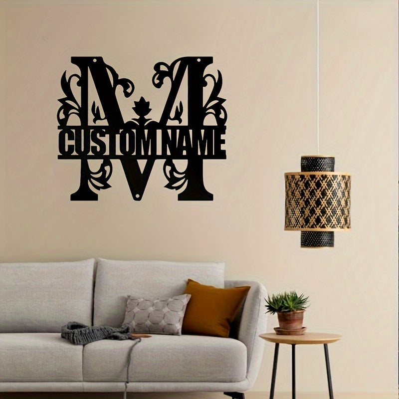 Personalized Metal Family Name Wall Decor with Customized Iron Split Letter Monogram Sign - Custom Name Welcome Sign for Home or Wedding Gift - Ideal for individuals aged 14 and above