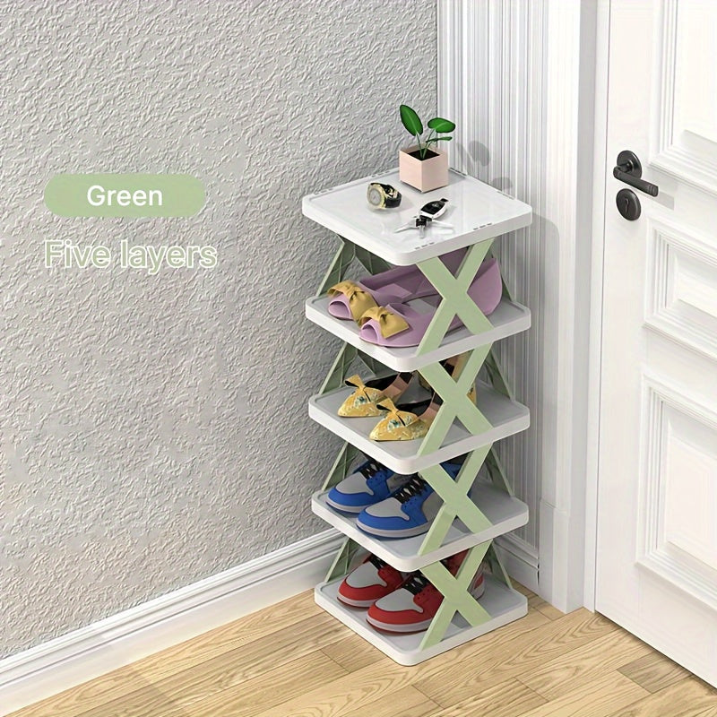 A Convenient Multi-Layer Shoe Rack with Space-Saving Foldable Design - Simple Assembly, Suitable for Any Room