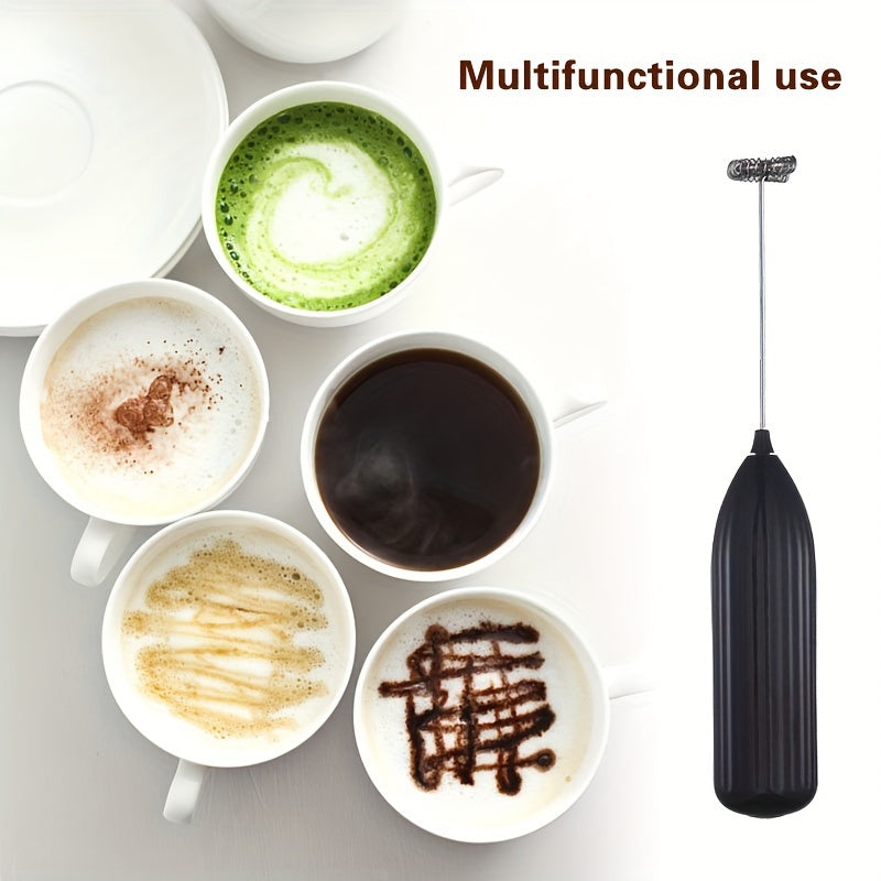 Electric Milk Frother - 1pc Mini Milk Foamer Handheld Electric Whisk (Battery Operated Not Included) Drink Mixer for Coffee, Wireless Blender for Lattes, Cappuccino, Frappe, and Chocolate - Portable Foam Maker, Perfect for Christmas Gifts