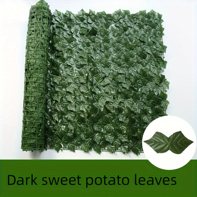 UV-resistant faux ivy screen for outdoor privacy, easy to install in gardens, balconies, and homes.