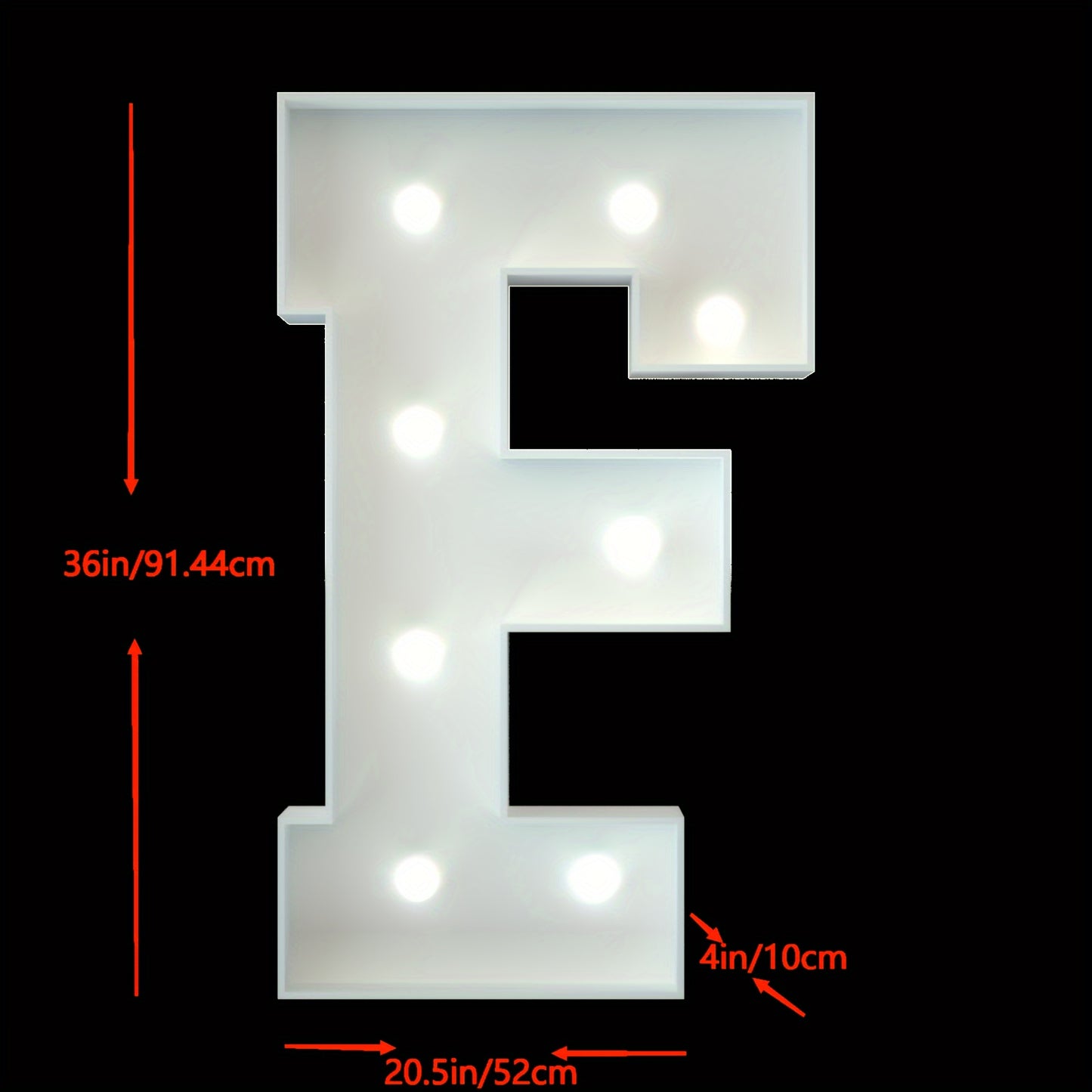 91.44cm Marquee Light Up Letters A-Z for Party, Wedding, and Birthday Decor