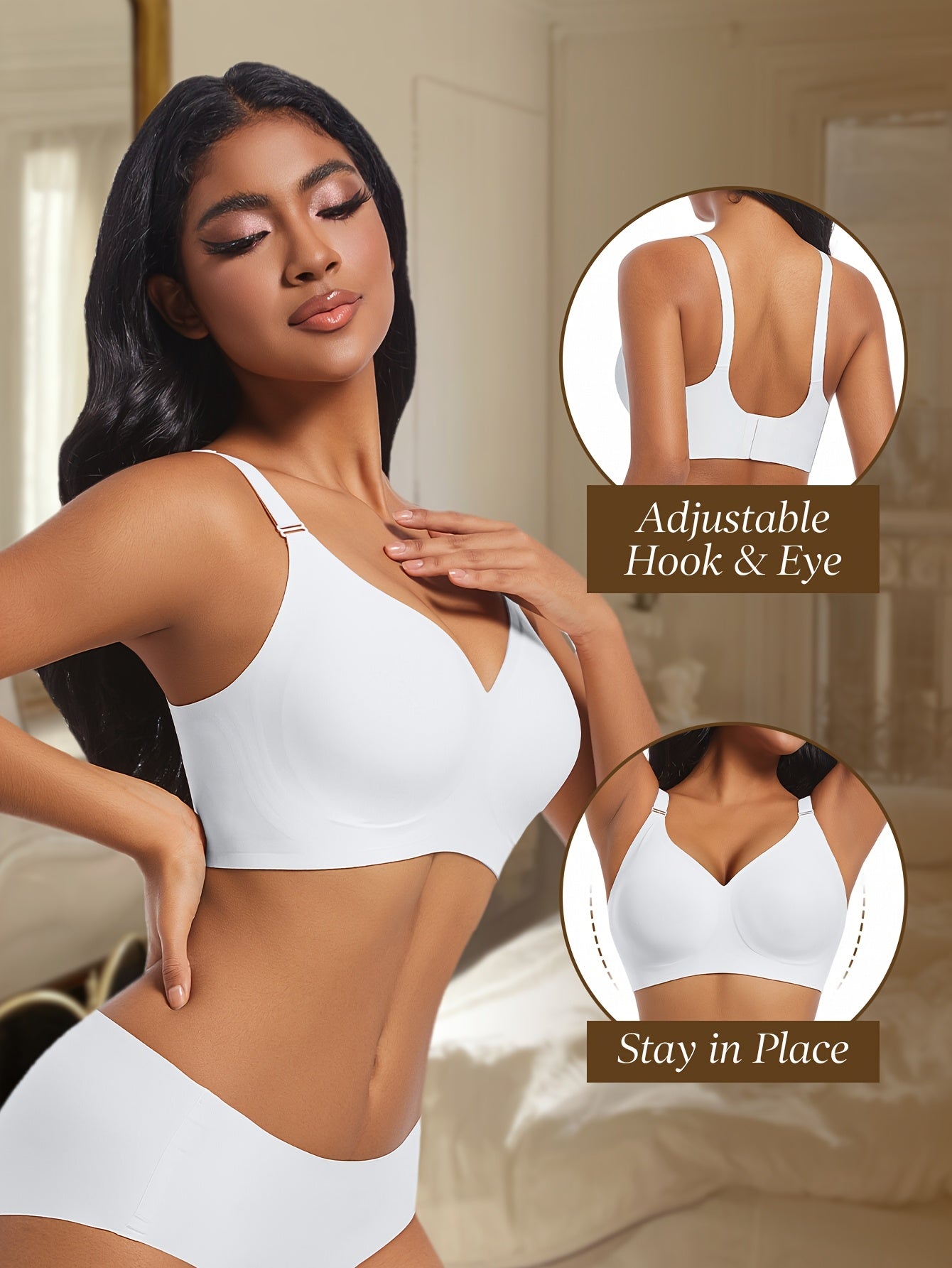 Seamless wireless push-up bra for sexy comfort in women's lingerie.