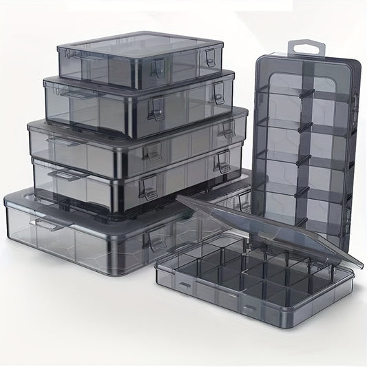 1pc Multifunctional Adjustable Storage Container for Jewelry, Electronics, and Components - Versatile Plastic Box with Grids