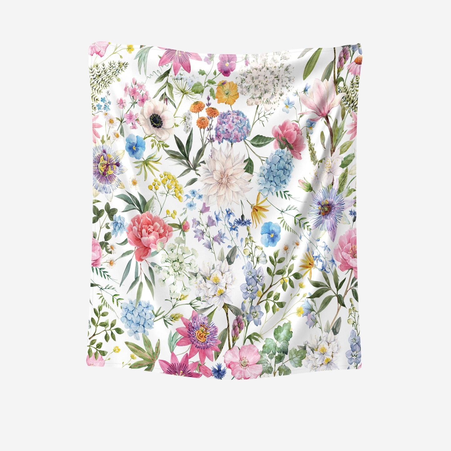 Soft and cozy flower print blanket, perfect for napping on the go or at home. Ideal for adding a touch of warmth and style to any room. Makes a great birthday or holiday gift for girls and adults. Suitable for all seasons.