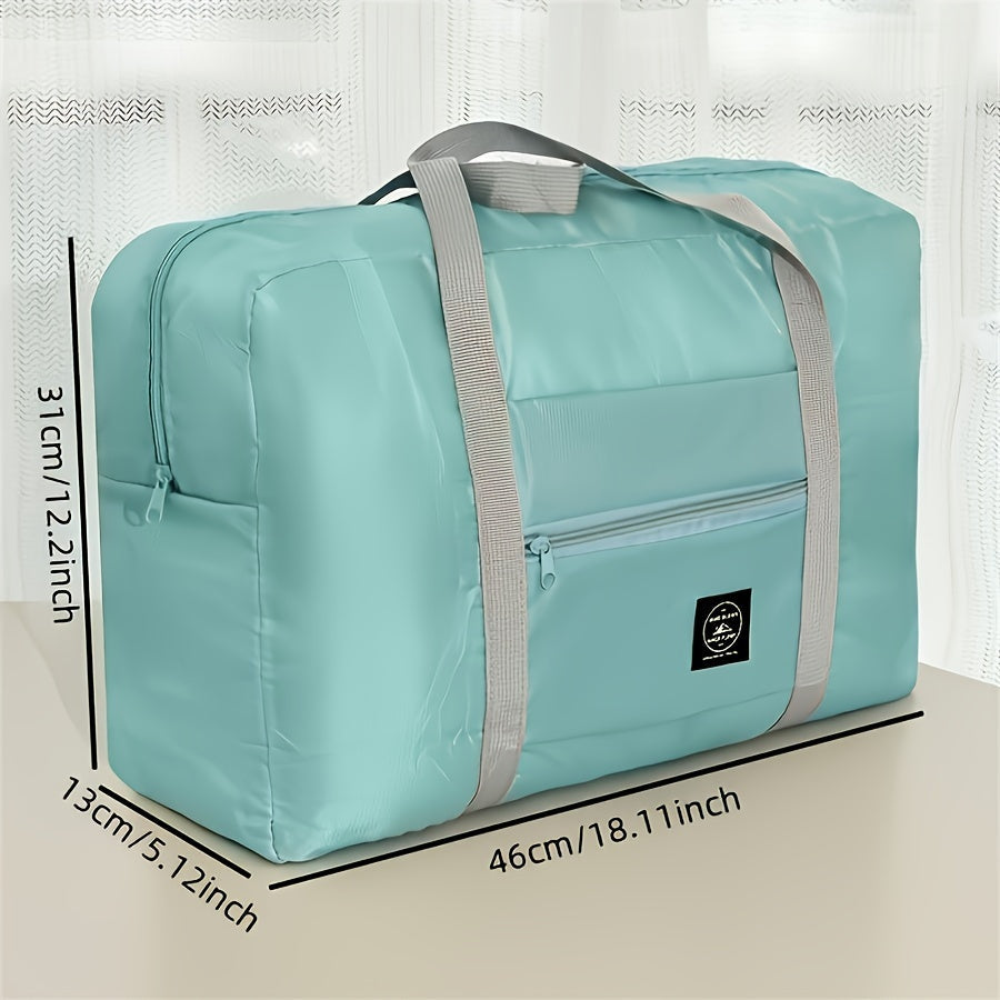 Travel in Style with our Lightweight and Roomy Duffel Bag - Sturdy Nylon Material, Convenient Zipper Closure, Versatile Sports Bag for Travel or Everyday Use - Stylish Light Green Color