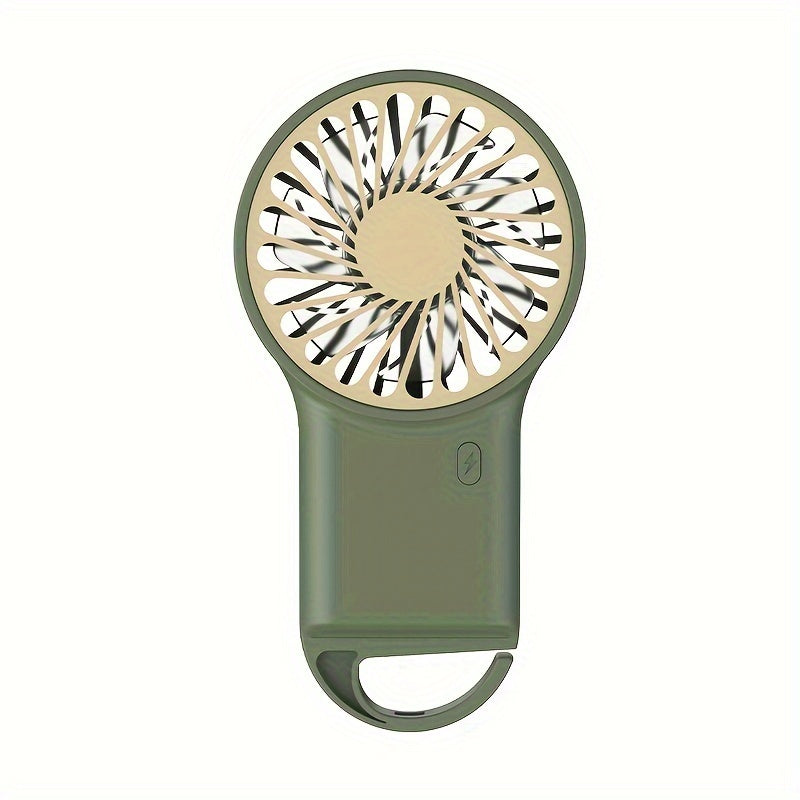 Portable Mini Fan TOOP - USB Rechargeable, Quiet Operation with Carabiner Clip for Travel and Outdoor Use.