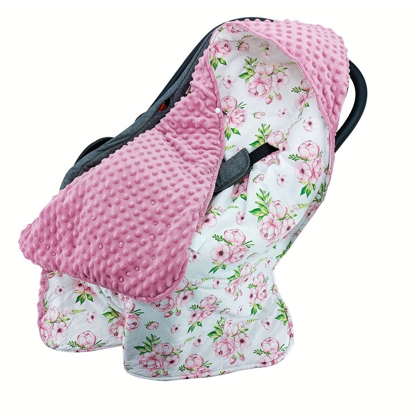 Stay cozy with the MIIYOUNG Reversible Youngsters Swaddle Blanket! This soft and thick travel duvet features a fun animal print and magic tape closure for convenience. Machine washable and perfect for car seats or home use, this blanket is the ideal