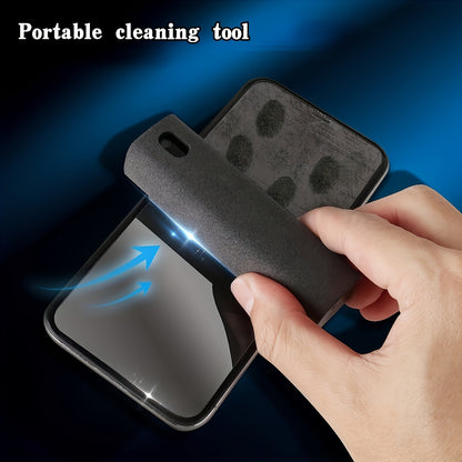 Screen Cleaner and Microfiber Cloth Set, Portable Spray and Wipe for Phone, Computer, Glasses - TSA-Approved Size, Alcohol & Ammonia-Free (Empty, No Liquid)