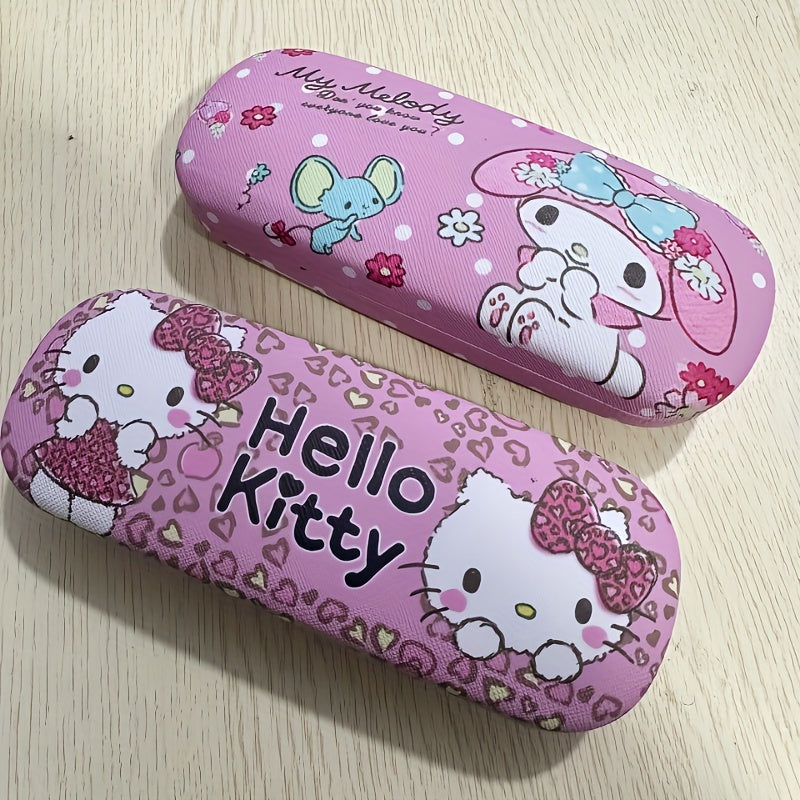 Women's Sanrio Hello Kitty Fashion Glasses Case made of tough silicone, designed to resist scratches and pressure.