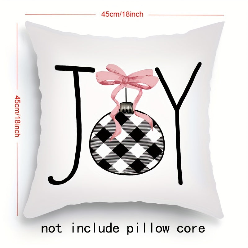 Set of 4 Merry Christmas Throw Pillow Covers for Home Decor in Every Room