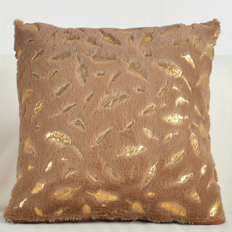 Luxurious faux fur throw pillow cover without pillow core, perfect for sofa, bedroom, car.