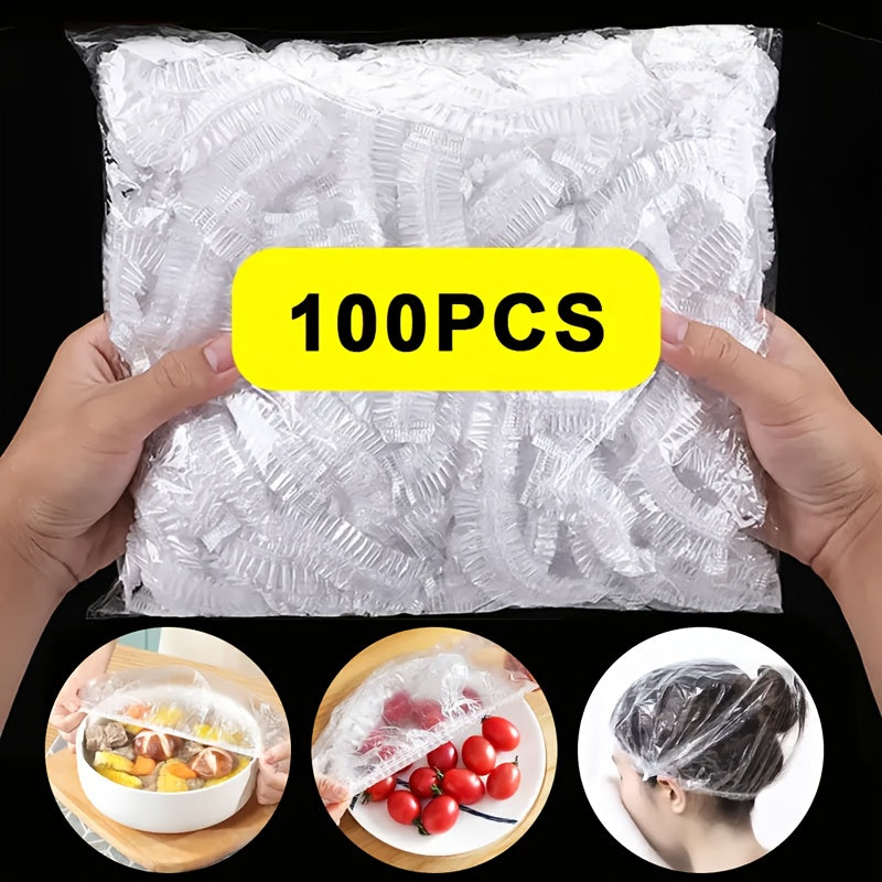 100 Vibrant Disposable Cling Film Covers - Food Grade, Ideal for Kitchen, Picnics, BBQs, Colorful Waste-Free Food Protection