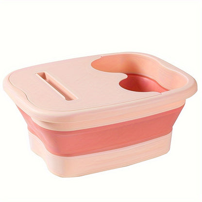 Compact Foot Spa Bath with Lid - Portable Non-Electric Foot Soak Tub