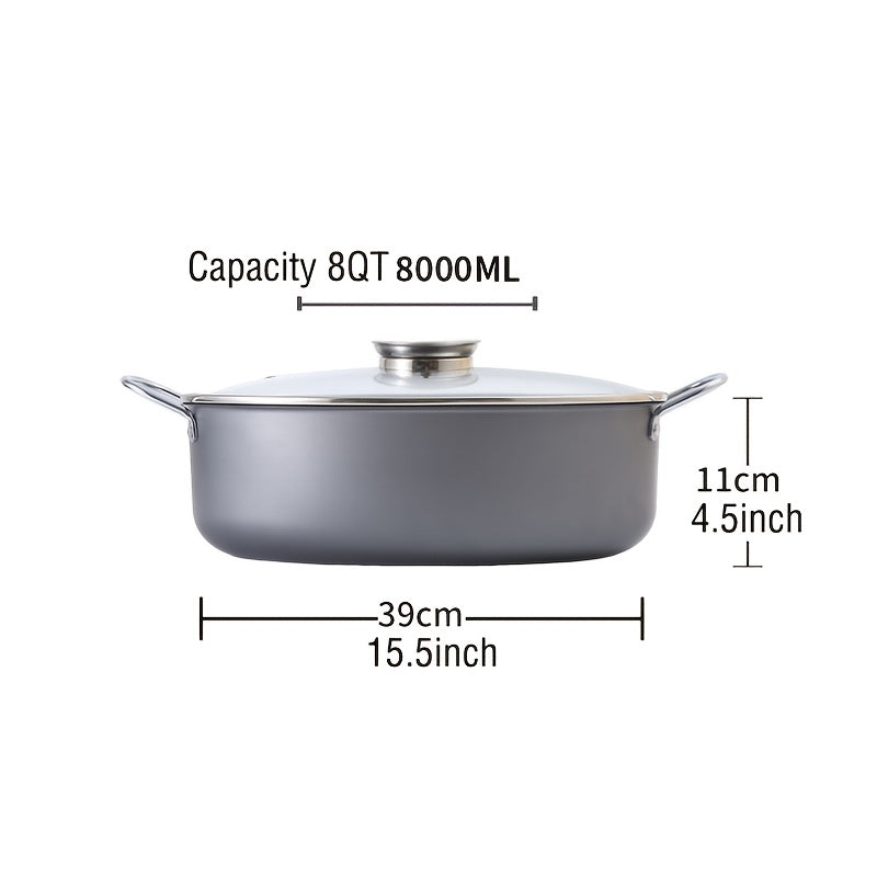 Multipurpose Large Steamer Pot with Non-Stick Coating - Ideal for Cooking Seafood, Fish & More - Works with Gas & Induction Stoves, Grill, and in Home Kitchens