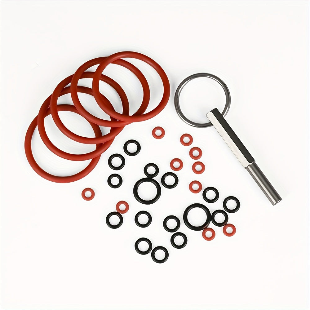 Complete O-ring Gasket Seal Set with Key Tool for Jura Capresso/Impressa Machines, including Brew Group and Drainage Valve O-ring. Compatible with a wide range of Jura C, E, ENA, F, J, S, Z, X, Cappuccino Maker Series Machines.