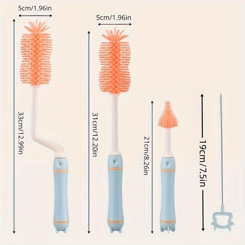 Set of 3: Bottle Cleaner, Pacifier & Bottle Cleaning Brush, Straw Brush, and Silicone Cleaning Brush - Perfect Easter Gift