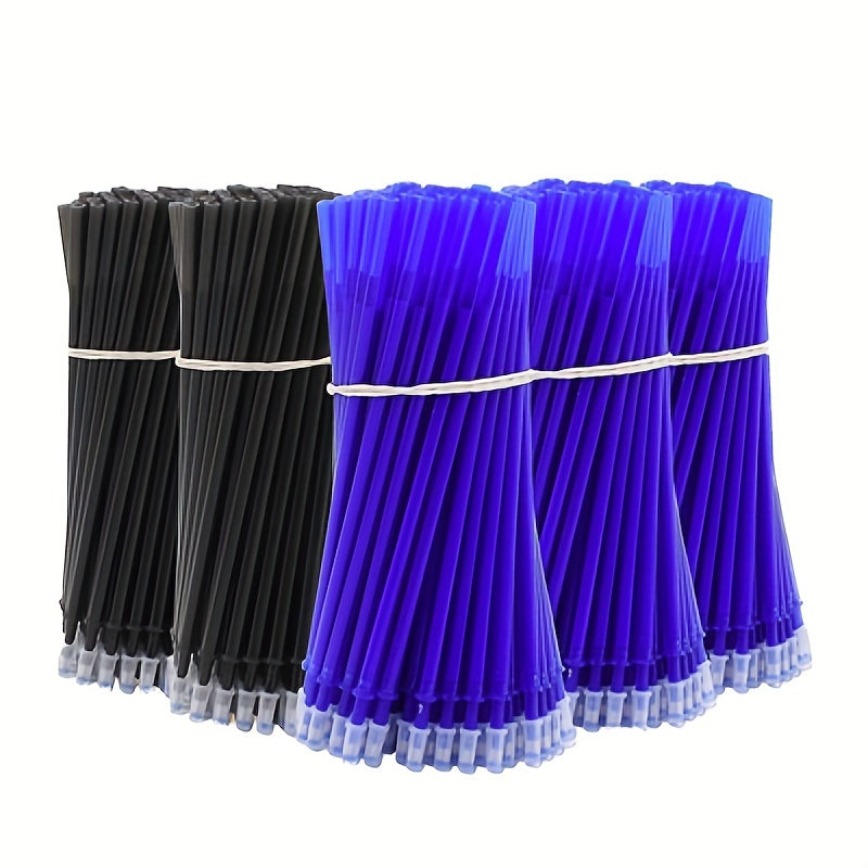 50 erasable gel pen refills, 0.5mm blue ink, washable handle, ideal for school and office writing supplies.