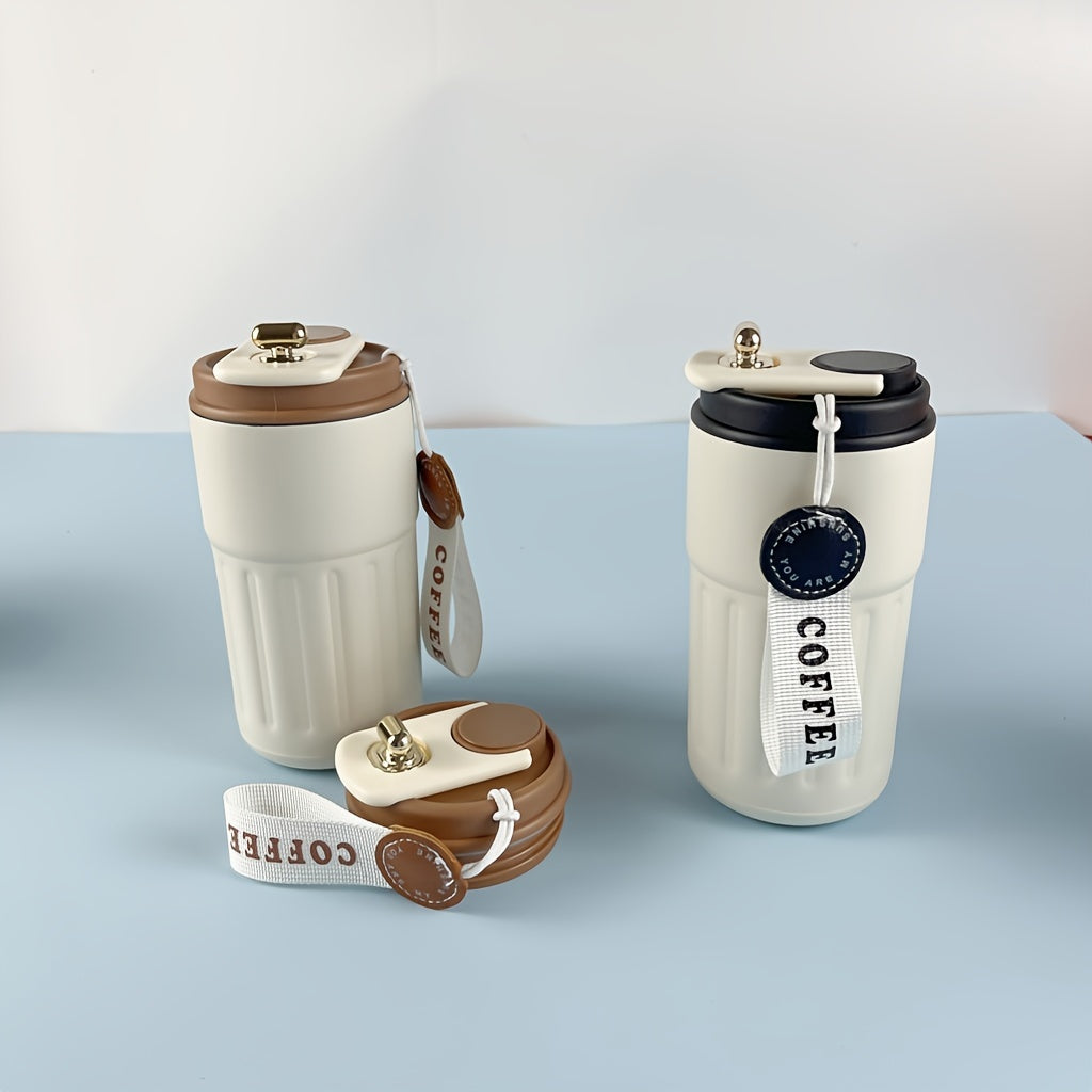 Wholesale double-layer stainless steel vacuum coffee cup, high value, portable for cars.