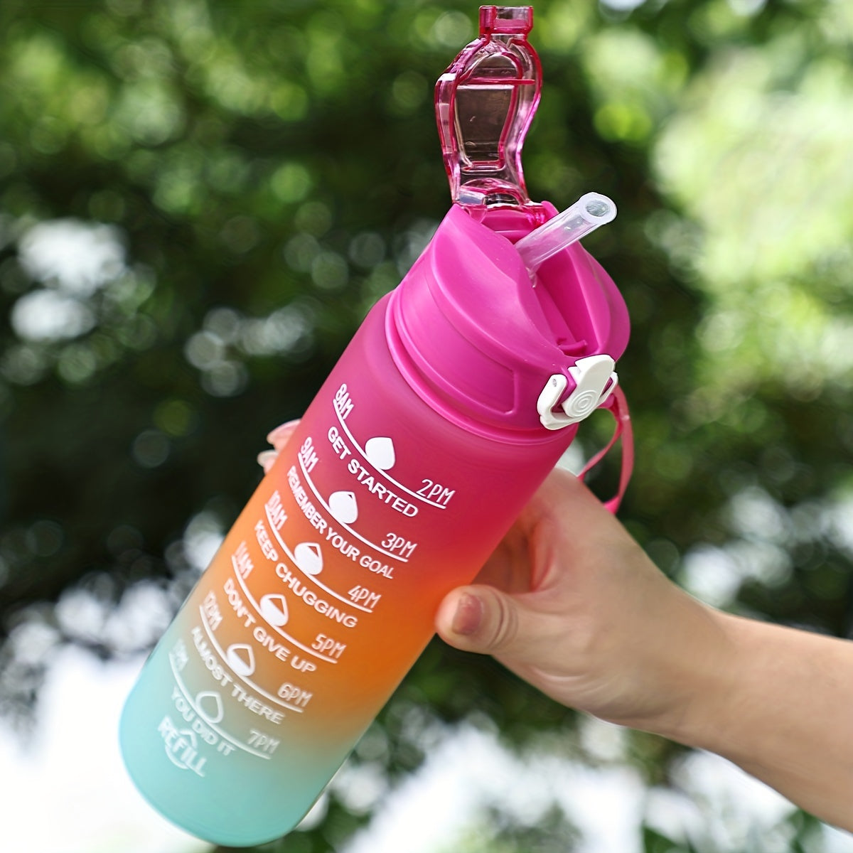 1pc Motivational Water Bottle for outdoor activities and as a birthday gift.