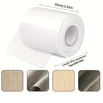 1 roll of clear self-adhesive cat scratch protector for furniture, couch, sofa, wall, and door protection.