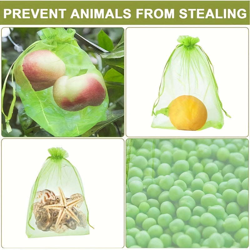 100 Garden Netting Bags: Lightweight, Breathable Protection for Fruits from Birds and Insects