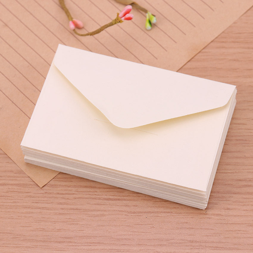 20pcs Mini Paper Window Envelopes: Classical White Black Kraft Blank Wedding Invitation Gift Envelope