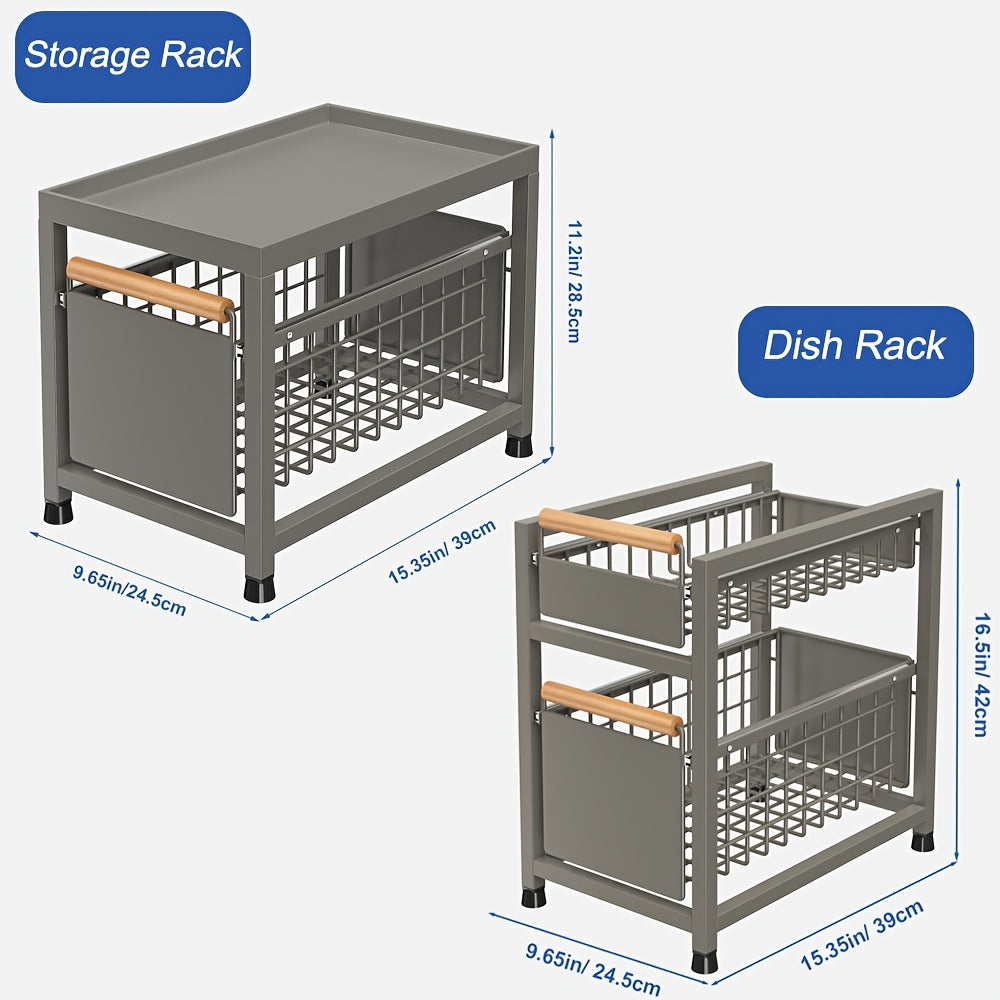 Spice Rack Organizer for Kitchen Cabinets – Durable Pull-Out Design, Easy-to-Install, Affordable Kitchen Gadget