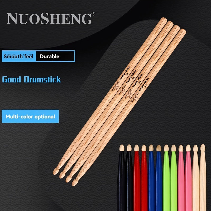 NUOSHENG Premium Maple Wood 5A Drumsticks, Adult Size for Jazz and Snare Drums - Pair