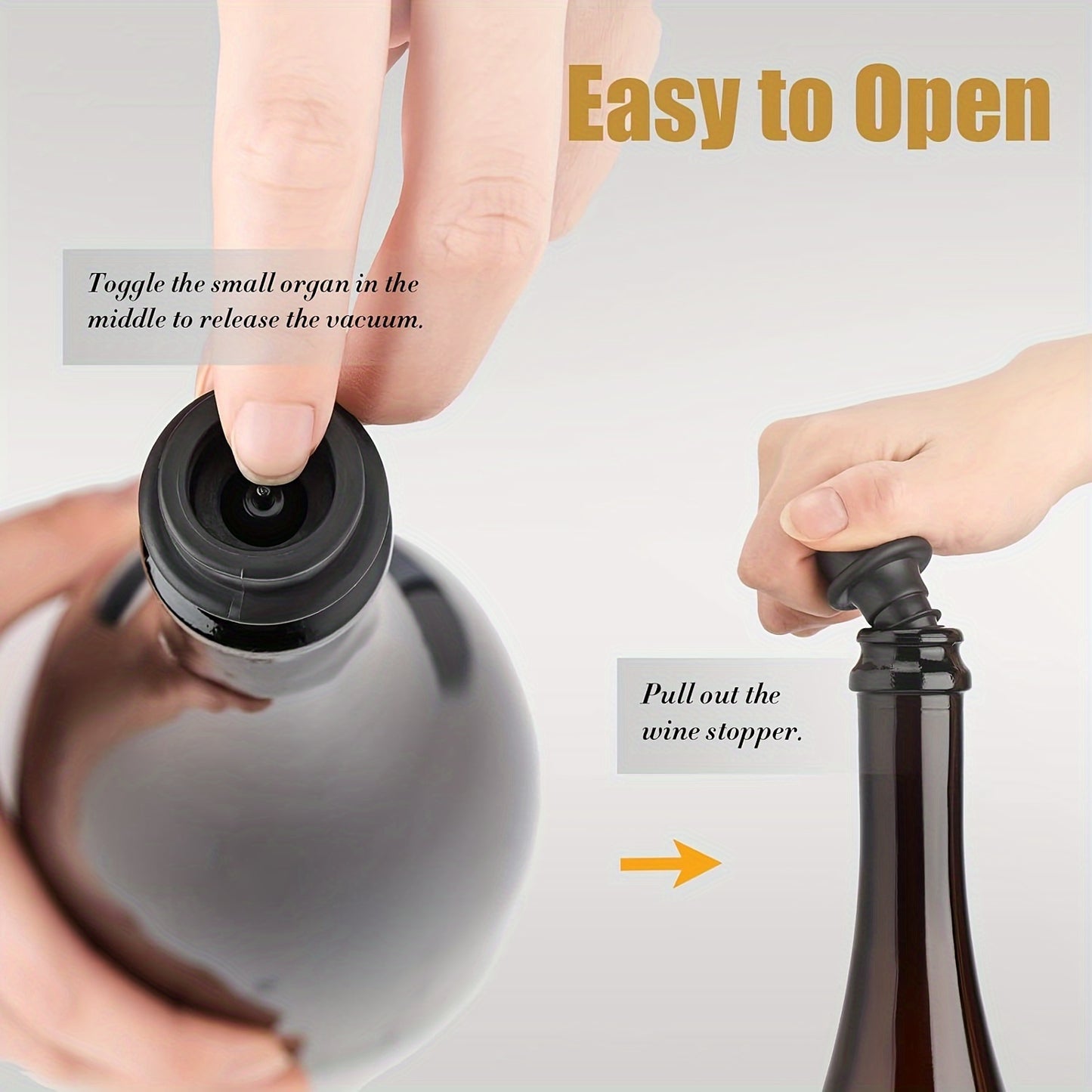 Vacuum wine preserver set to keep wine fresh, perfect for gifting on holidays