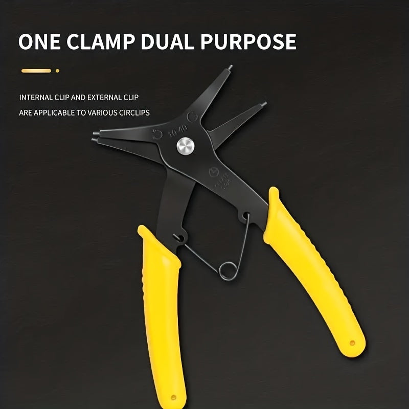 Dual-Purpose Snap Ring Pliers - Steel Tool for DIY and Professional Repairs