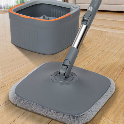 The EasyWring Dual-Use Cleaning Mop is equipped with a durable stainless steel handle, making it perfect for both wet and dry floor cleaning. Its innovative dirt-separating design makes it ideal for use in kitchens, bathrooms, and living rooms. This set