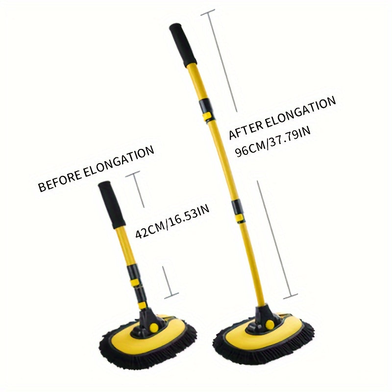 Get your hands on the Aluminum Car Wash Mop - a versatile cleaning tool for all your wet and dry cleaning needs. This advanced mop is specially designed for truck cleaning, but is also perfect for home use. With adjustable length and corner access