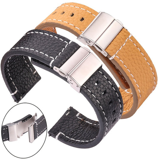 Premium Quality Leather Smart Watch Band, Comfortable and Long-lasting 18mm 20mm 22mm 24mm Quick Release Strap for Men and Women, Perfect for Gifting