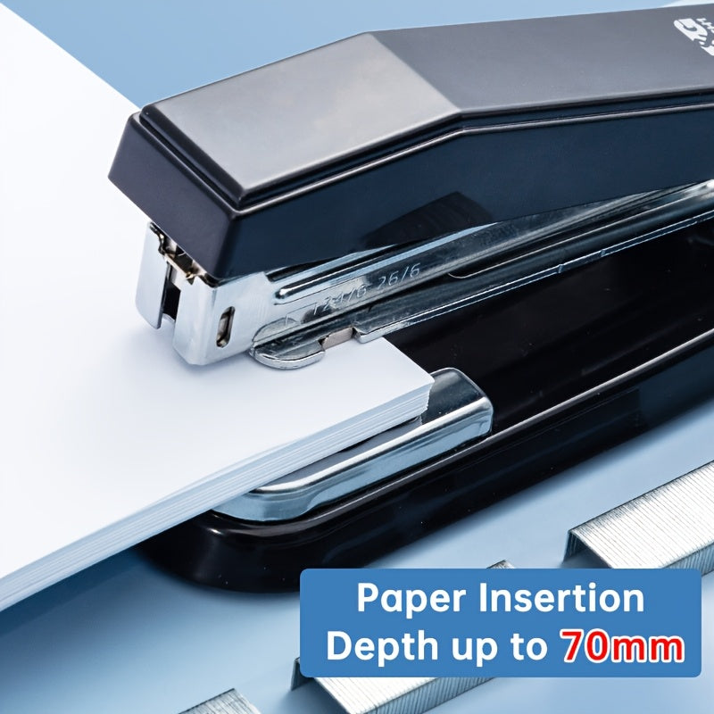 M&G Deluxe Rotating Desktop Stapler with 50-Sheet Capacity - Ideal for Home Office and Students - Multi-Functional, Easy to Use, and Durable.