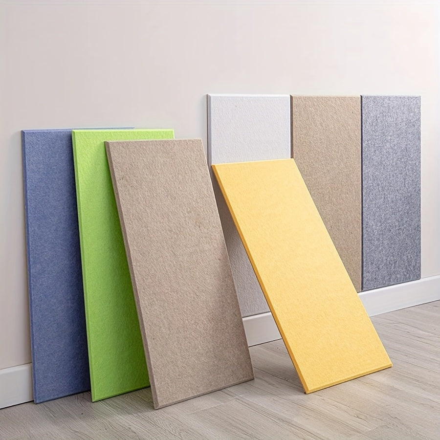 6-Pack Self-Adhesive Foam Soundproofing Panels for Walls, 30.48x60.96x1.02 cm, White Polyester