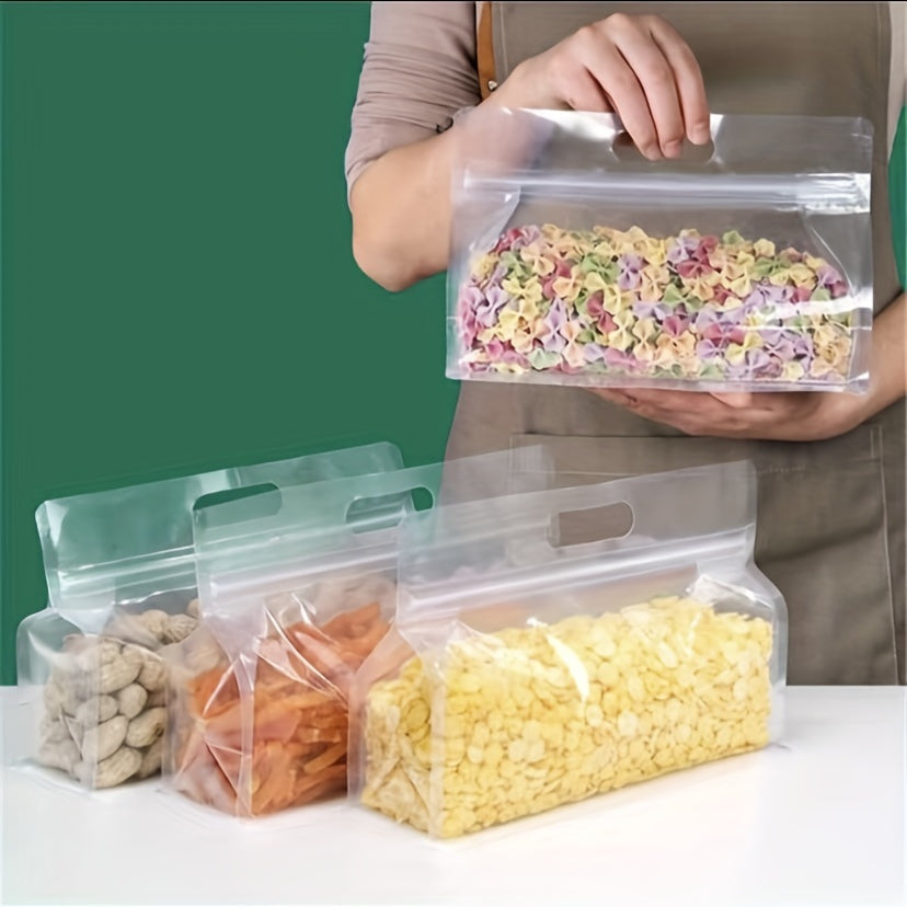 Reusable Silicone Leakproof Food Storage Bags - Set of 5 for Nuts, Grains, Vegetables, Fruits, and Snacks. Perfect for Organizing in the Kitchen or Travel.