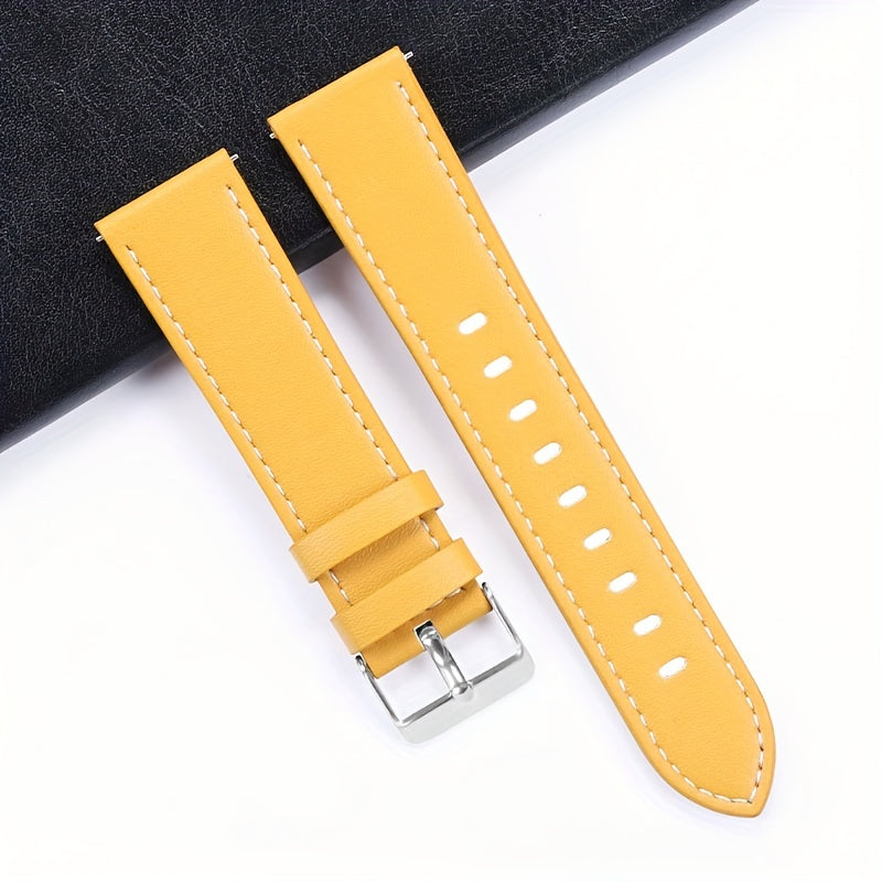 Get a stylish 1pc 22mm/20mm strap for your Samsung Galaxy Watch 6 Classic or Galaxy Watch 5/4/3. This PU leather band also fits Huawei watches and features a quick-release design. The perfect gift choice for any watch enthusiast.