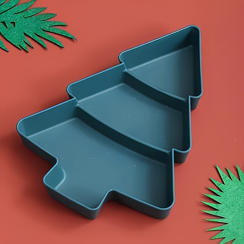 A set of Christmas tree shaped plastic trays perfect for serving appetizers, candy, salad, dessert, and nuts. These food-safe party trays are great for home, office, and holiday gatherings. Each pack includes multiple trays for easy serving and clean up.