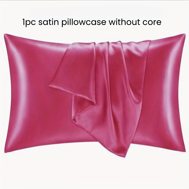 One luxury satin pillowcase made from a soft and comfortable blend of fabrics. This skin-friendly pillowcase features a smooth texture that is gentle on hair. It is machine washable and has an active printing design. Made from 100% polyester, this