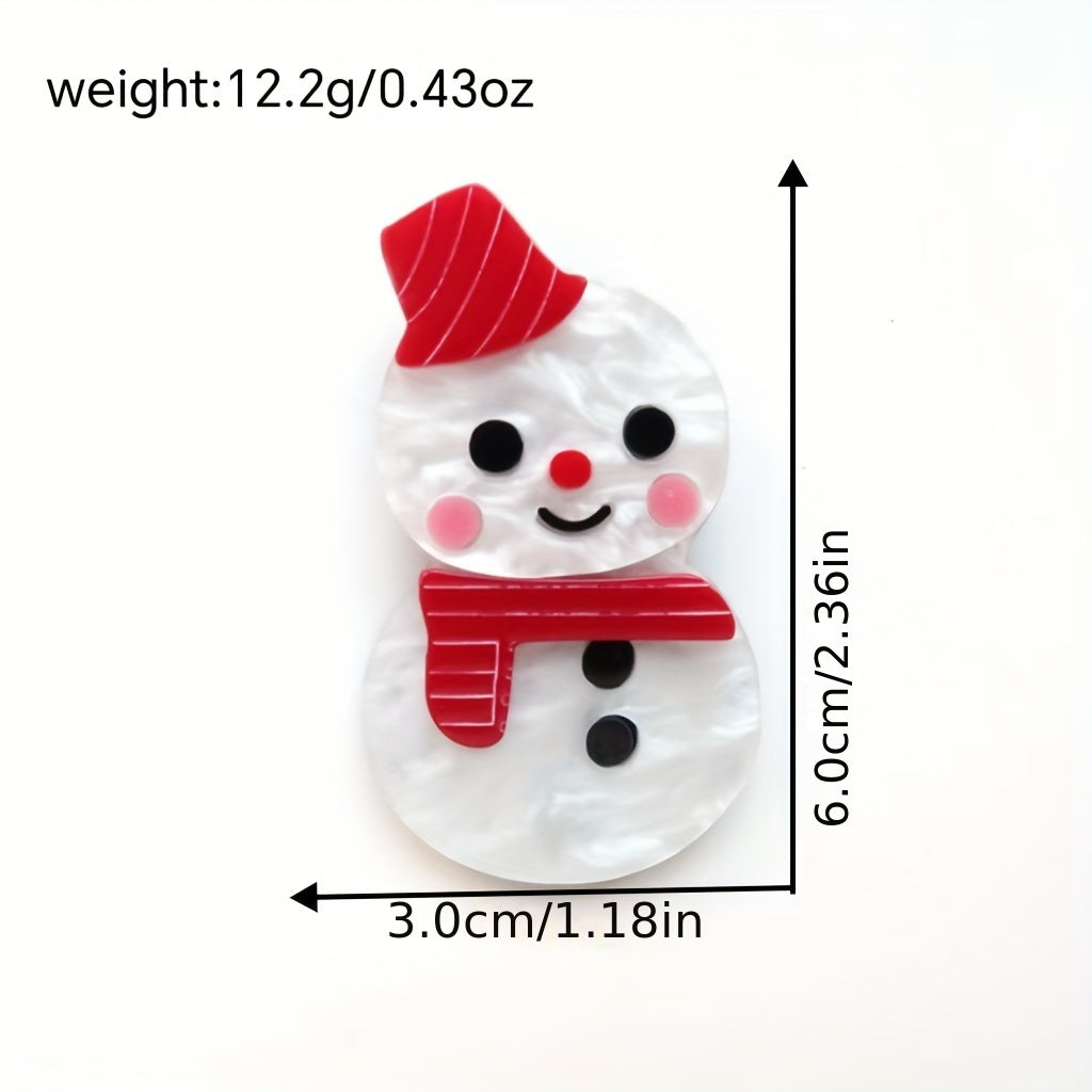 Unique Santa Claus Brooches - Adorable Acrylic Pins to Add a Fun Touch to Your Outfit or Bag - Simple and Stylish Design