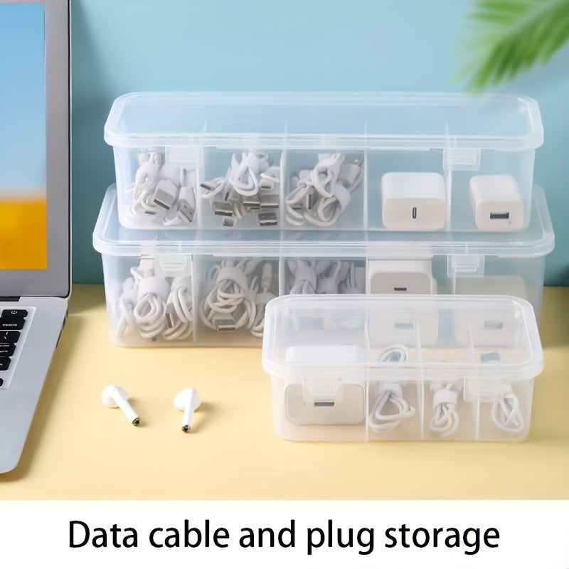 Multi-functional cable organizer made of sturdy plastic, perfect for home and office