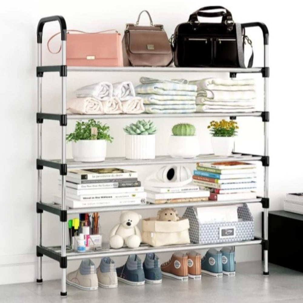 Shoe Storage Rack with Multiple Layers, Dustproof and Space-Saving Design for Home and Dorm Use, Ideal for Organizing Shoes in Entryway, Bedroom, or Living Room, Available in 3/4/5/6 Layers.