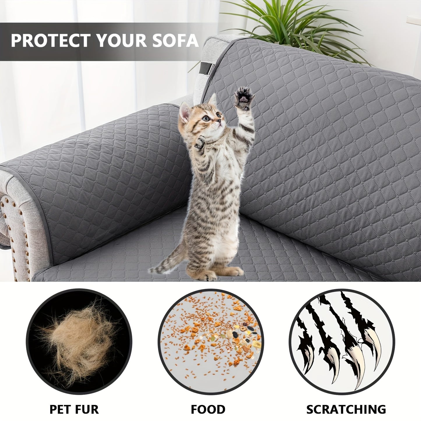 1pc anti-slip sofa cover suitable for pets and home decoration in bedroom, office, or living room.