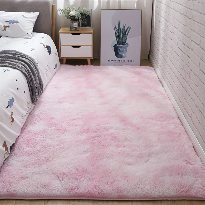 Soft and fluffy area rug, perfect for adding luxury to your bedroom and home decor. Non-slip and machine washable for easy maintenance.