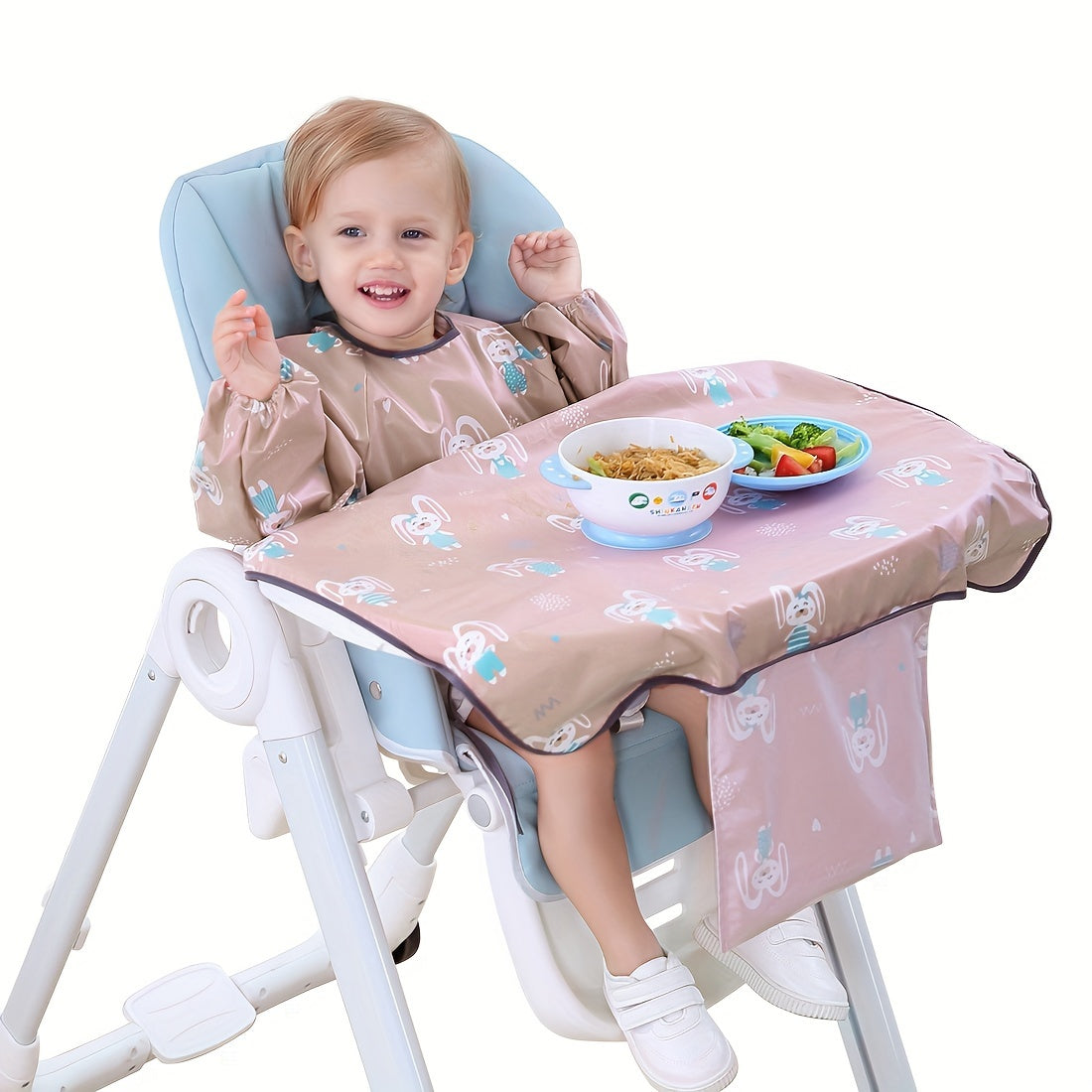 Bibs for Babies: Waterproof, Anti-dirty, Stain and Odor Resistant, with Sleeves, Perfect for Highchairs and Playtime - Suitable for Ages 6-36 Months