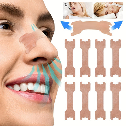 100pcs Breathable Anti-Snoring Nasal Strips for Better Sleep