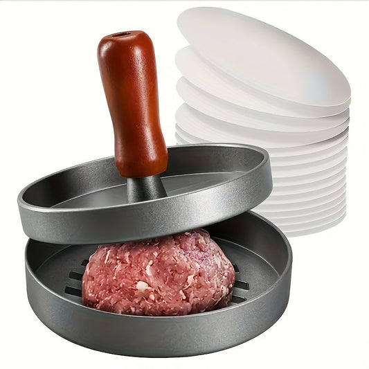 Top quality Metal Burger Press - Great for making Beef, Cheese, and Veggie Patties - Perfect for BBQs and Grilling - Must-have Kitchen Tool