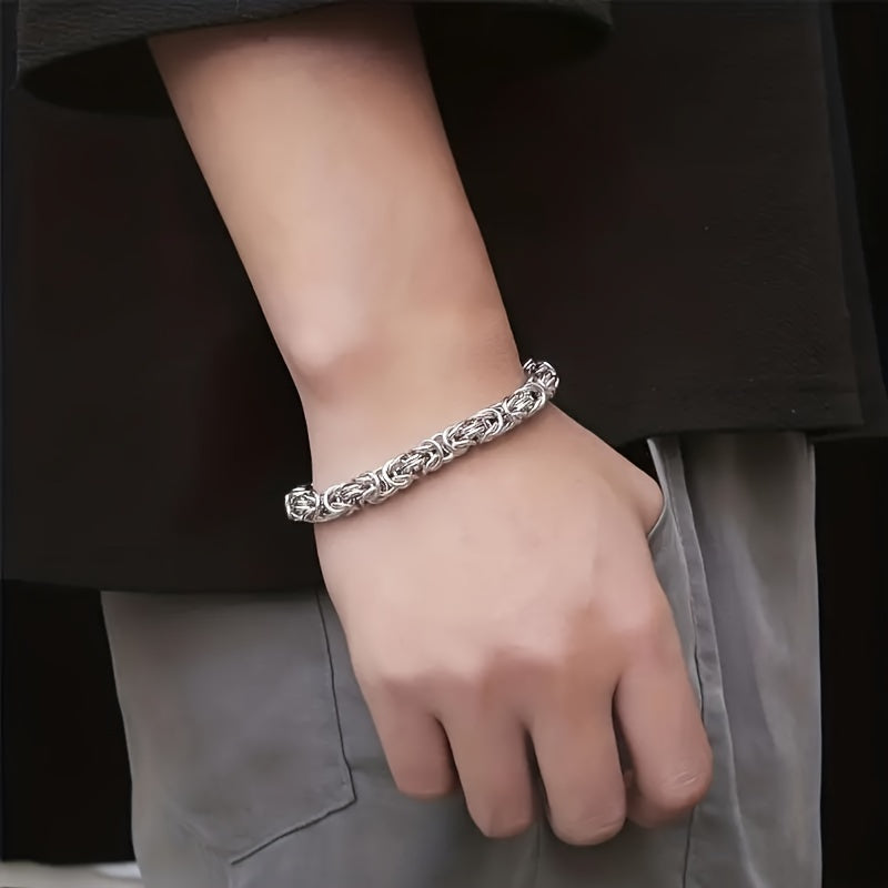 Italian Handcrafted Titanium Steel Bracelet, Simple Yet Elegant Design, Suitable for Everyday Wear or Gifting, Ideal for Valentine's Day - Versatile for All Seasons